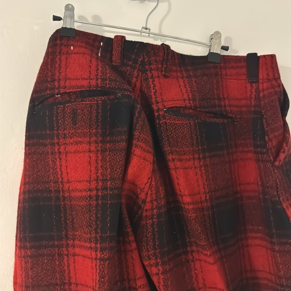 Vintage Wool Plaid Hunting Pants Western Field Montgomery Ward 34”waist ? - Picture 8 of 8